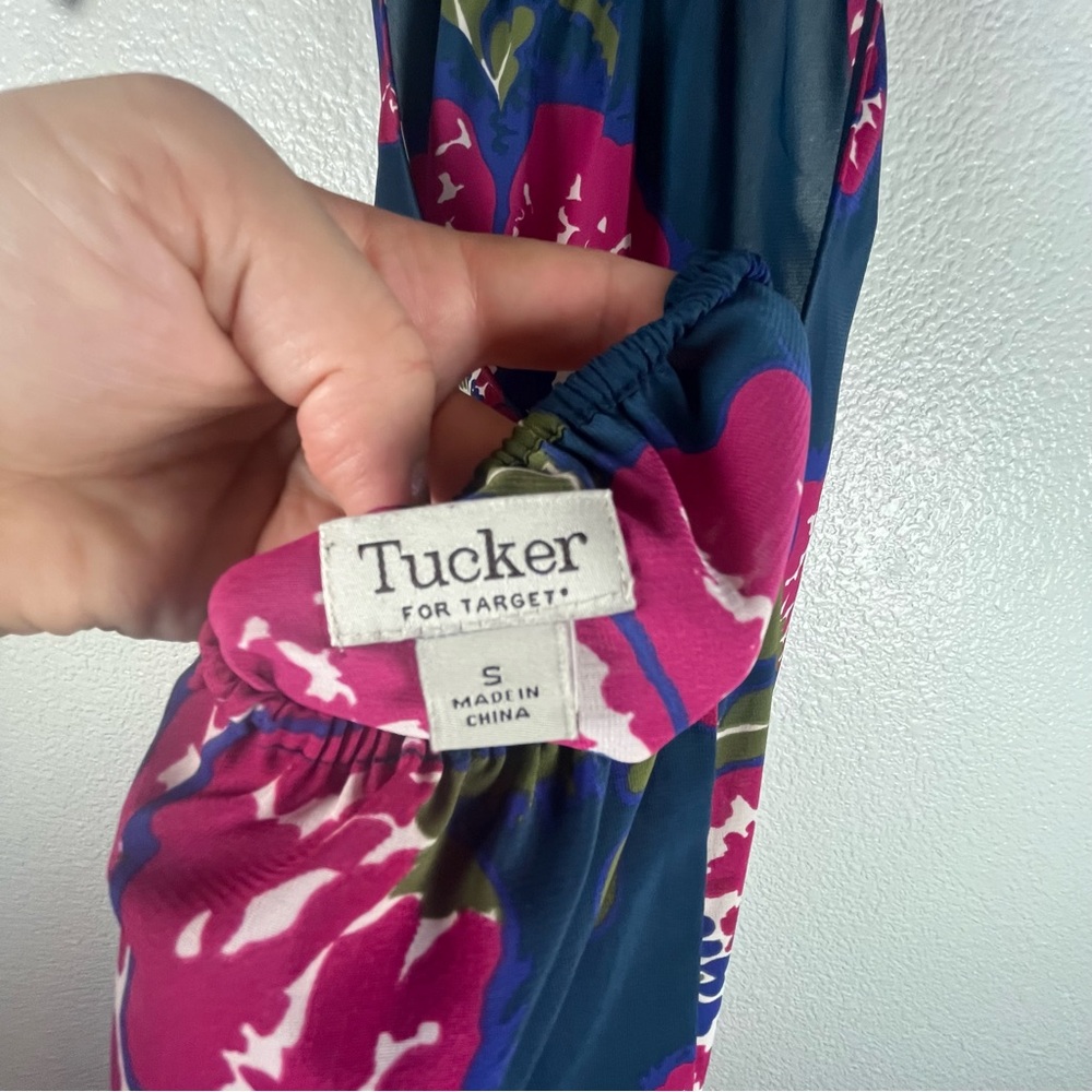 Tucker for Target Navy Halter Top with Pink Floral Print Women’s Small - Picture 7 of 11